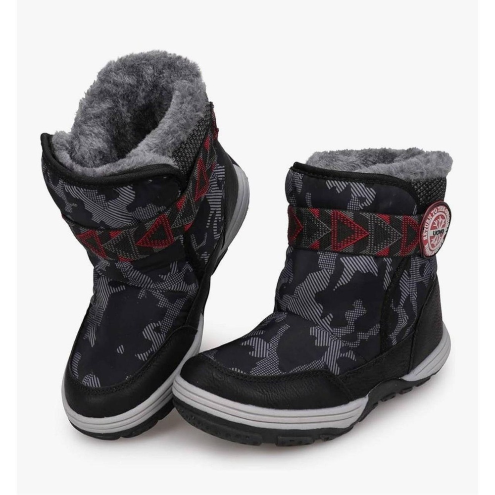 UOVO Waterproof Faux Fur Lined Slip Resistant Winter Boots for‎ Kids Size 2